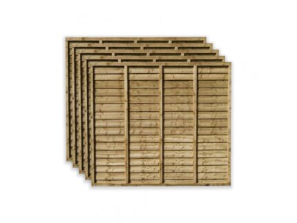 6ft x 3ft Waney Lap Overlap Larch Fence Panels (Pack)