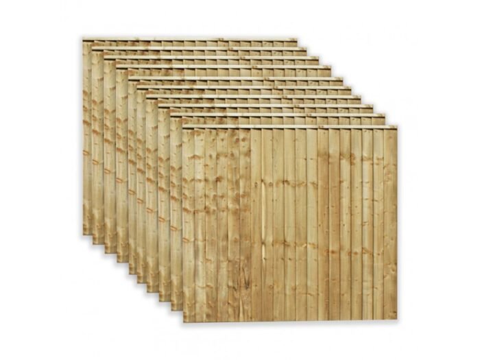 6ft x 4ft Fully Framed Featheredge Closeboard Fence Panels(Pack of 11)