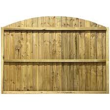 6ft x 4ft Featheredge Dome Fence Panel.