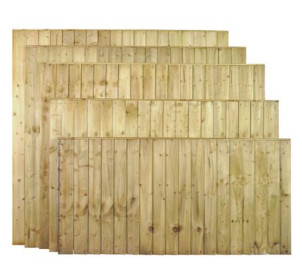 6ft x 5ft Featheredge Closeboard Fence Panels (Pack of 5)