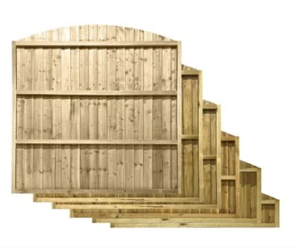 6ft x 2ft Close End Dome Fence Panels (Pack)