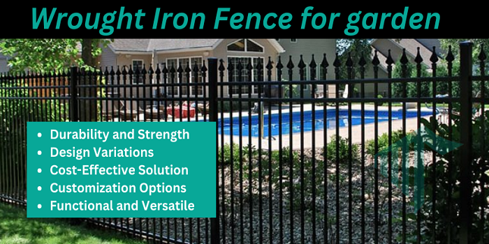 Wrought Iron Fence for garden fencing